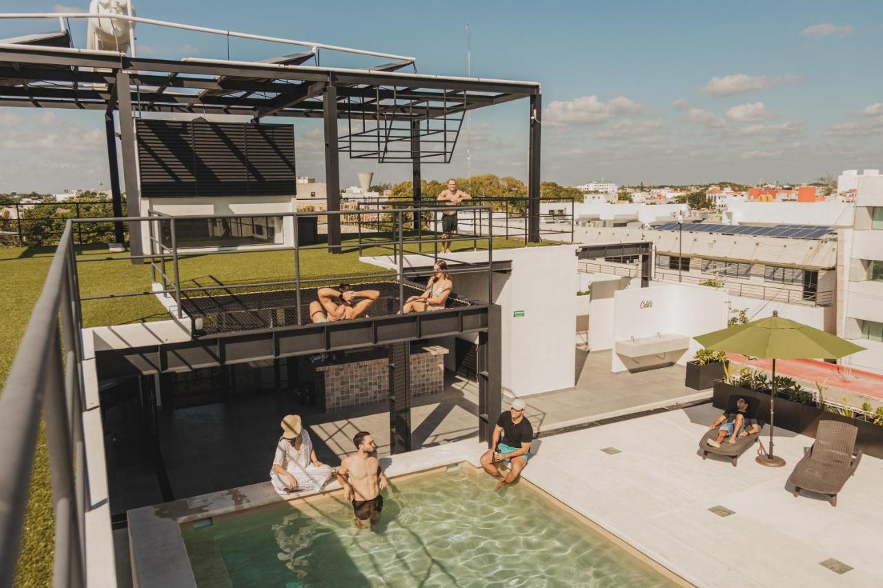 Caleta Hostel Rooftop & Pool 坎昆 外观 照片