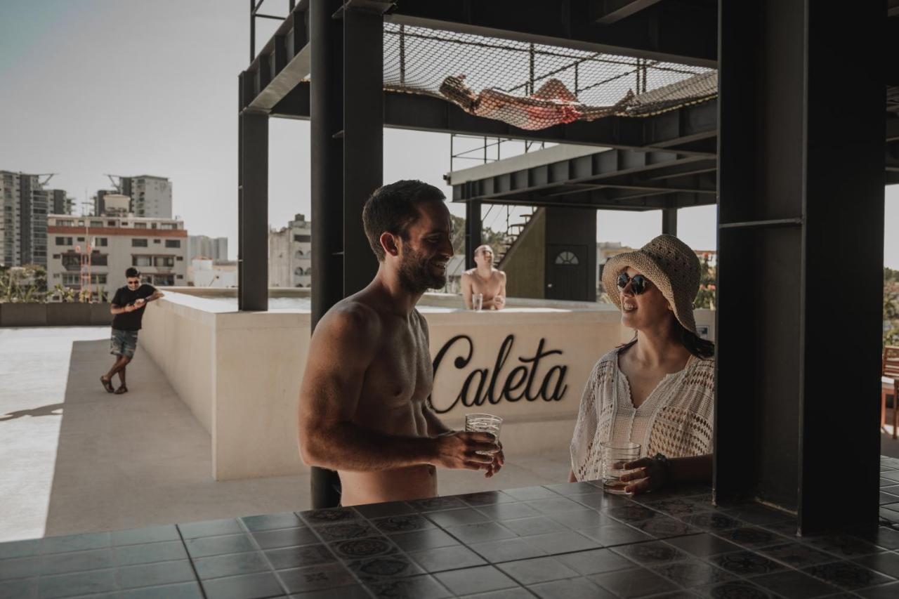 Caleta Hostel Rooftop & Pool 坎昆 外观 照片