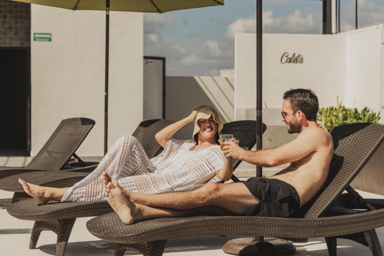 Caleta Hostel Rooftop & Pool 坎昆 外观 照片