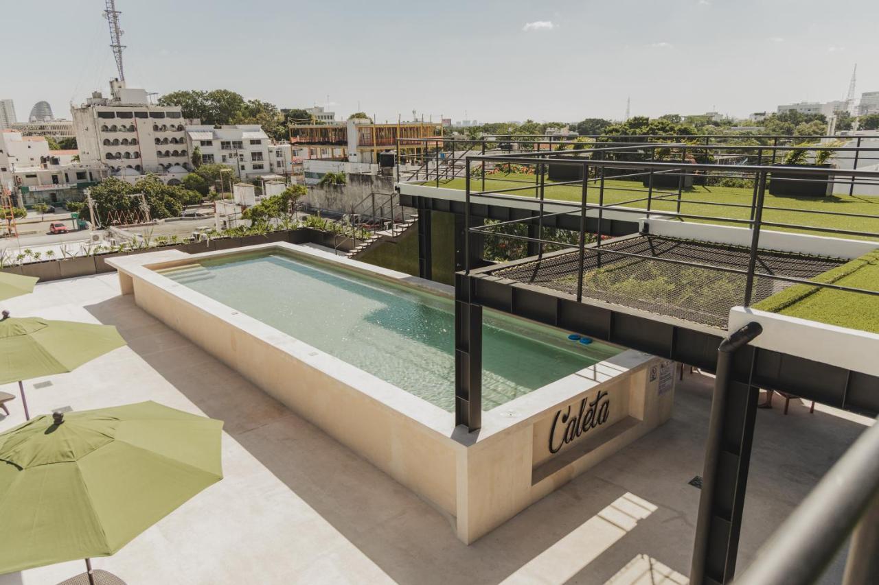 Caleta Hostel Rooftop & Pool 坎昆 外观 照片